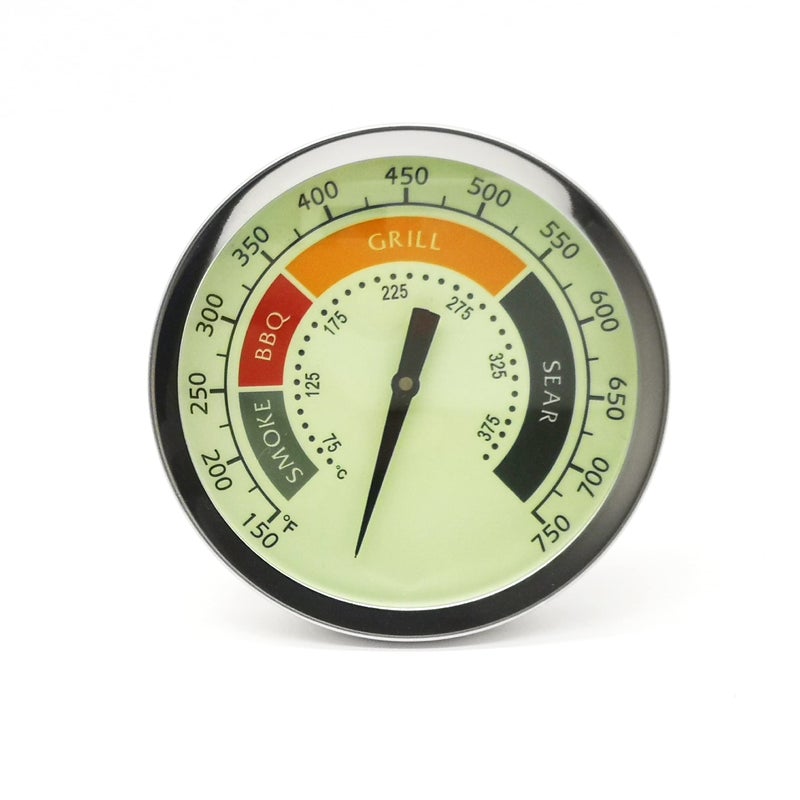 WEMEIKIT 3 1/8” Accurate Luminous BBQ Thermometer Gauge for Oklahoma Joe’s Smokers 3695528R06 & Most Charcoal Pellet Wood Pit Smoker Grills, 1/2 NPT Male Thread Temperature Gauge Replacement, Grill Thermostat - Image 1