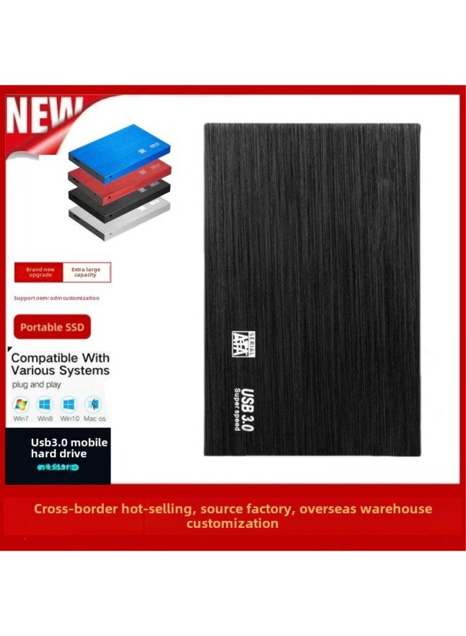 Mobile Hard Disk 2T4T 1T Explosions USB3.0 8T Solid State Hard Disk Mobile Mechanical Hard Disk High Capacity-Capacity:1TB-Interface:Silver - Image 1