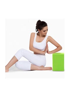 Generic MASTON Smilee 2 Pcs Yoga Block Brick Foaming Foam Home Exercise Fitness Gym Sport Tool 225x 145x76 mm (Green)  - Image 2