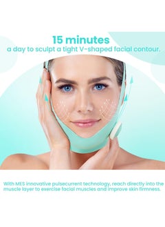 M MIAOYAN Facial V-Tape Massager Device Soft Fabric Jawline Exerciser, Facial Band V-Tape Lifting Band V-Tape Face Lifting Mask Gift for Women Mom  - Image 3