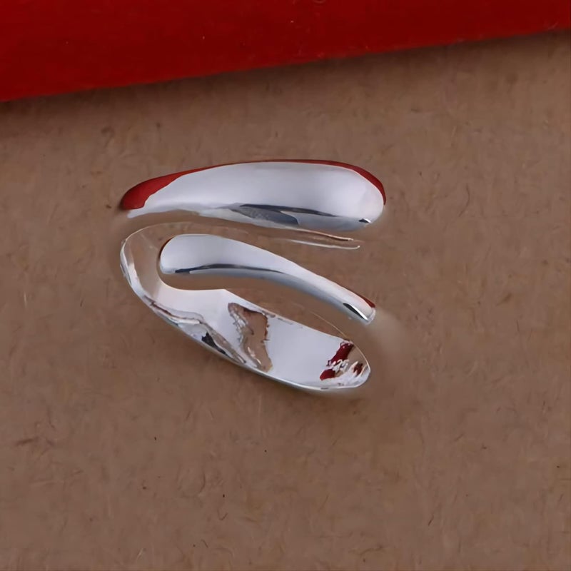 Excefore Jewelry Set for Women, 925 Silver Chain Necklace Bracelet Earrings Ring, Sterling Silver Hi-shiny Tear Drop Design Pendant Jewelry Gifts for Birthday Mother's Day Valentine’s Day, Girl Wife Friend - Image 4