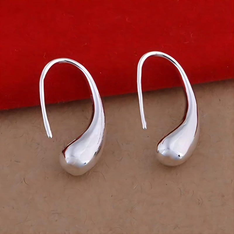 Excefore Jewelry Set for Women, 925 Silver Chain Necklace Bracelet Earrings Ring, Sterling Silver Hi-shiny Tear Drop Design Pendant Jewelry Gifts for Birthday Mother's Day Valentine’s Day, Girl Wife Friend - Image 5