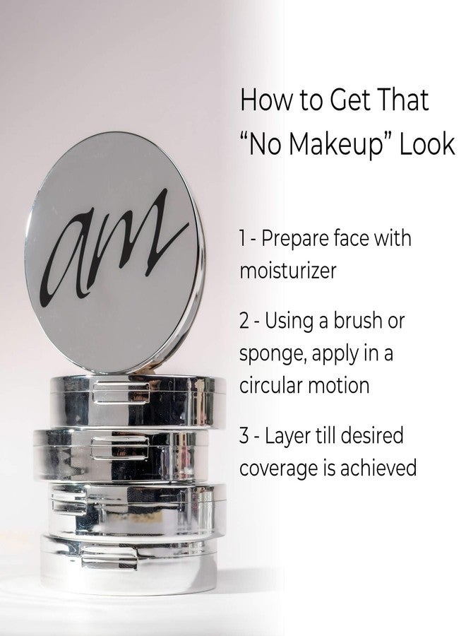 ادفانسد مينيرال ميكاب بودرة أساس مضغوطة 4 في 1 من Advanced Mineral Makeup مع عامل حماية طبيعي من الشمس، وخافي عيوب، ولمسة نهائية لتغطية متوسطة إلى كاملة، أساس معدني (هالي، 0.35 أونصة) - Image 5