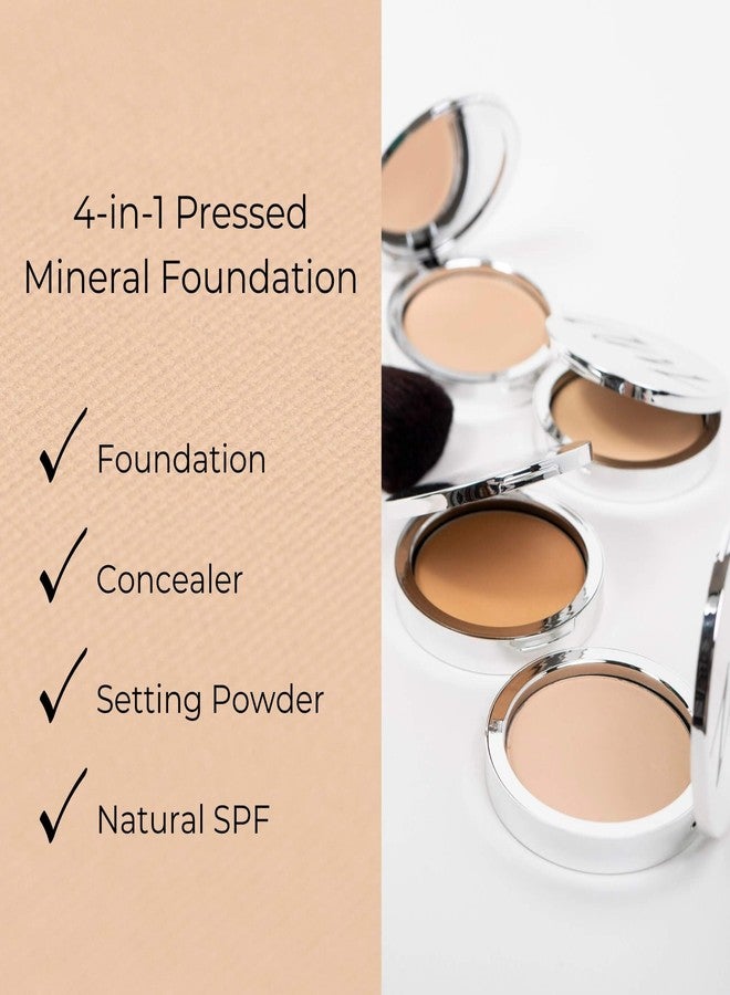 ادفانسد مينيرال ميكاب بودرة أساس مضغوطة 4 في 1 من Advanced Mineral Makeup مع عامل حماية طبيعي من الشمس، وخافي عيوب، ولمسة نهائية لتغطية متوسطة إلى كاملة، أساس معدني (هالي، 0.35 أونصة) - Image 2