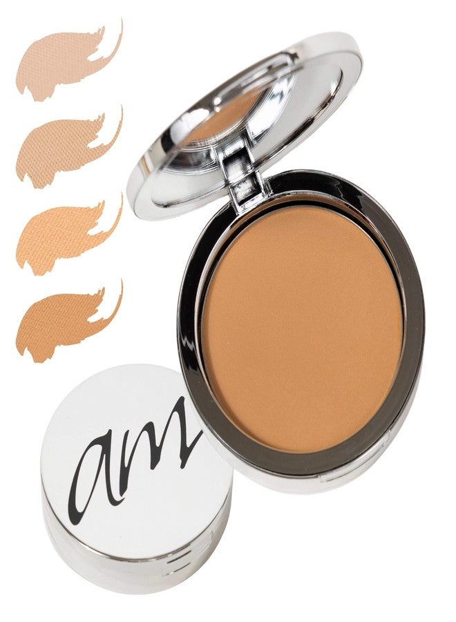 ادفانسد مينيرال ميكاب بودرة أساس مضغوطة 4 في 1 من Advanced Mineral Makeup مع عامل حماية طبيعي من الشمس، وخافي عيوب، ولمسة نهائية لتغطية متوسطة إلى كاملة، أساس معدني (هالي، 0.35 أونصة) - Image 1