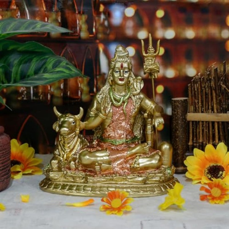 Indian God Shiva Idol Statue - Hindu God Lord Shiva Statue Indian Home Temple Mandir Pooja Item Murti Decor Diwali Gifts Meditation Yoga Room Altar Decoration - Image 3