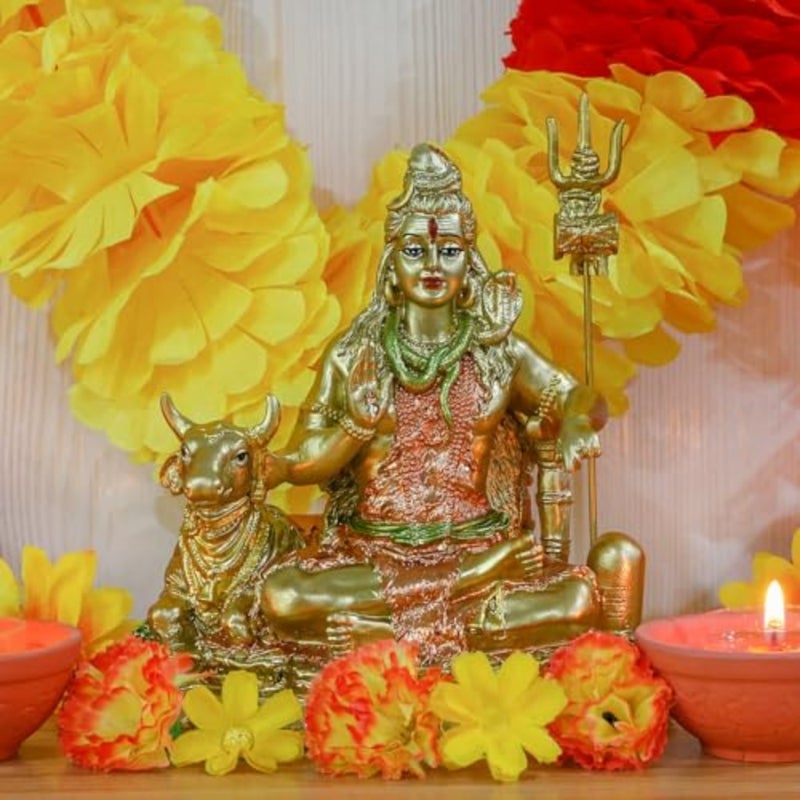Indian God Shiva Idol Statue - Hindu God Lord Shiva Statue Indian Home Temple Mandir Pooja Item Murti Decor Diwali Gifts Meditation Yoga Room Altar Decoration - Image 4