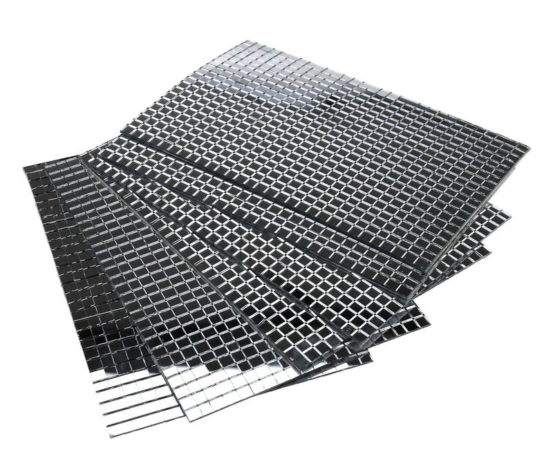 Micro Trader SelfAdhesive Real Glass Craft Mini Square and Round Mirrors Mosaic Tiles 5 x 5 mm - Image 1