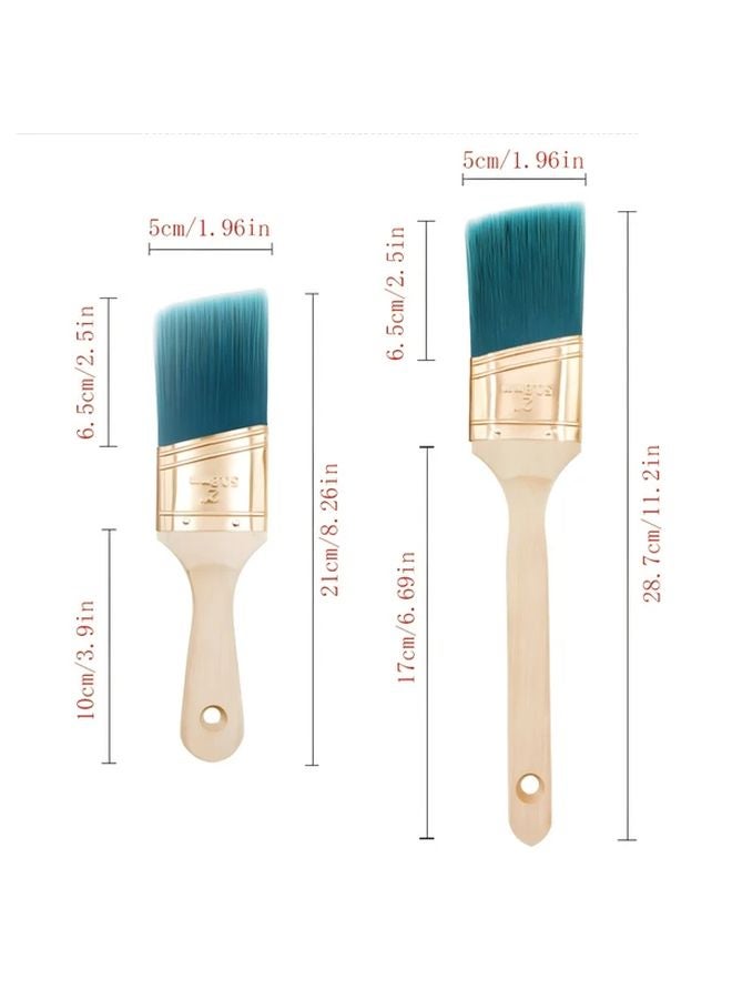 Professional Wood Paint Brush Model B Flat Angled DIY Wall Furniture Painting - Image 4