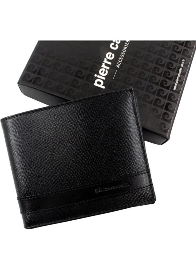 بيير كاردان Wint Black Analine Leather Men's Wallet 2361-Ş