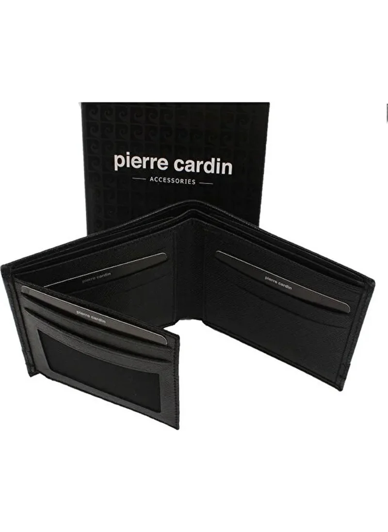 بيير كاردان Wint Black Analine Leather Men's Wallet 2361-Ş