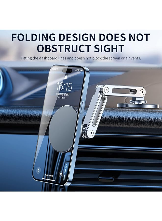 KASTWAVE Fit For Magsafe Car Mount Long Adjustable Arm Magnetic Phone Holder For Car 360 Degree Rotation Magnetic Car Phone Holder For Iphone Dashboard Cell Phone Mount For Iphone 15 14 13 12 Pro Max - Image 3