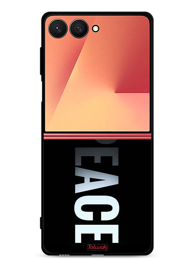 Tolwak Samsung Galaxy Z Flip7 Protective Case Cover Peace - Image 1