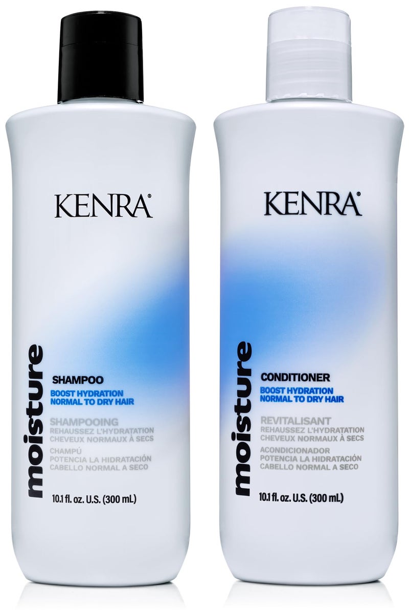 Kenra Professional Moisture Shampoo & Conditioner Set | Boost Hydration | Improve Manageability and Shine | Nourish Dry Hair | Color Safe | Efforless Detangling | Normal to Dry Hair | 10.1 fl. oz. - Image 1