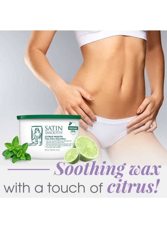 Satin Smooth Citrus Mojito Thin Film Hard Hair Removal Wax 14oz. - Image 2