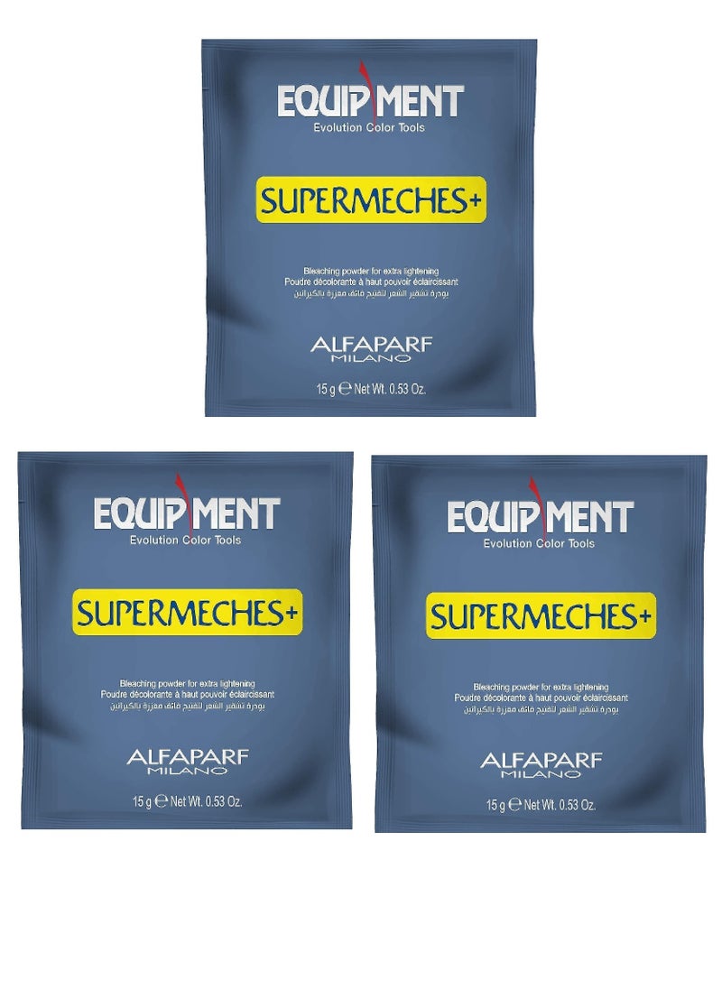 ALFAPARF MILANO 3 Pieces of Equipment Supermeches And Powder Bleach Clear 15g  - Image 1