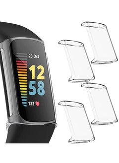 Screen Protector for Charge 5 Soft TPU Full Surround Coverage Cover, Clear (4 Pack)