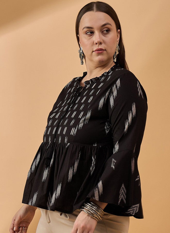 Baizee بلوزة بيل سليفز بلس سايز من روتس باي أول أباوت يو للنساء - Image 3