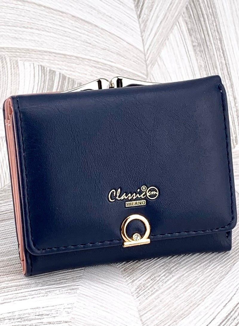 Classic Milano Classic Milano Wallet for Women – Stylish Faux Leather Ladies Wallet with Card Holder | Coins Clipped Purse for Women | Slim Women’s Wallet for Daily Use, Travel & Gifting  - Image 1