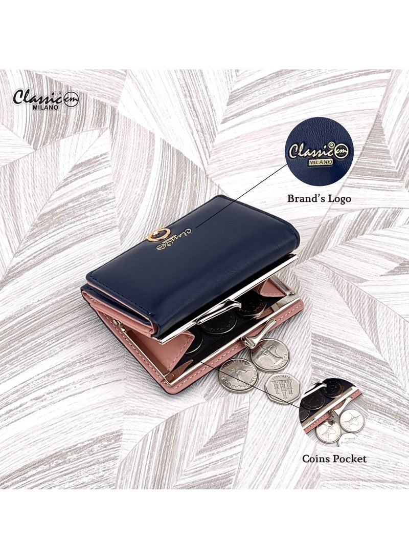 Classic Milano Classic Milano Wallet for Women – Stylish Faux Leather Ladies Wallet with Card Holder | Coins Clipped Purse for Women | Slim Women’s Wallet for Daily Use, Travel & Gifting  - Image 4