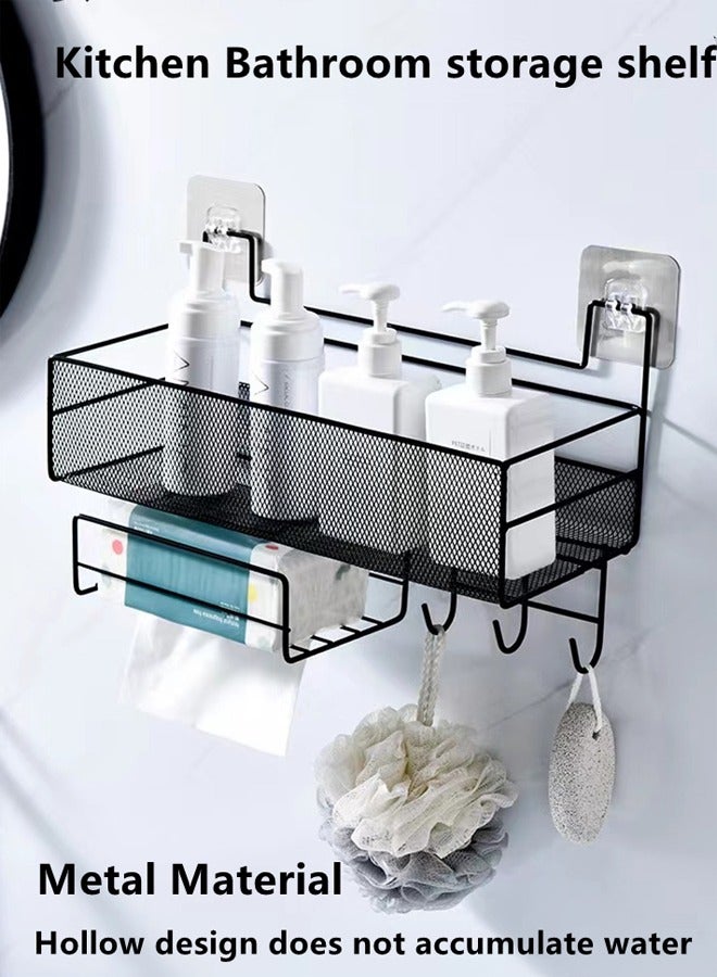 Kutis 1-Piece Bathroom Kitchen Storage rack Organizer Bathroom Shelf Black 36 x 23.5 x 15.5 Centimeter - Image 3