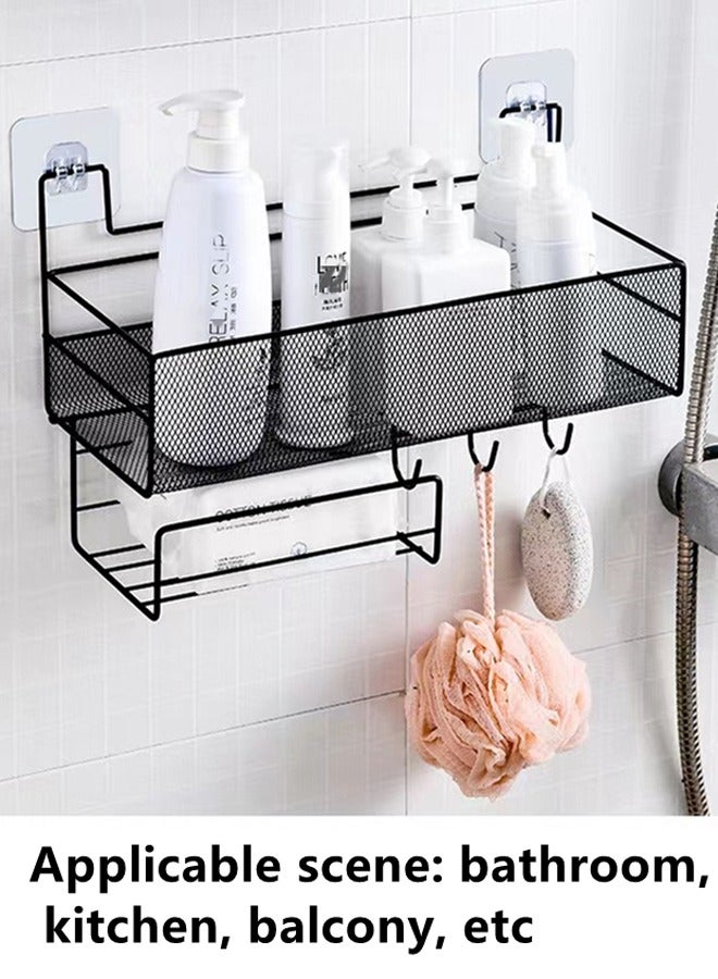 Kutis 1-Piece Bathroom Kitchen Storage rack Organizer Bathroom Shelf Black 36 x 23.5 x 15.5 Centimeter - Image 1