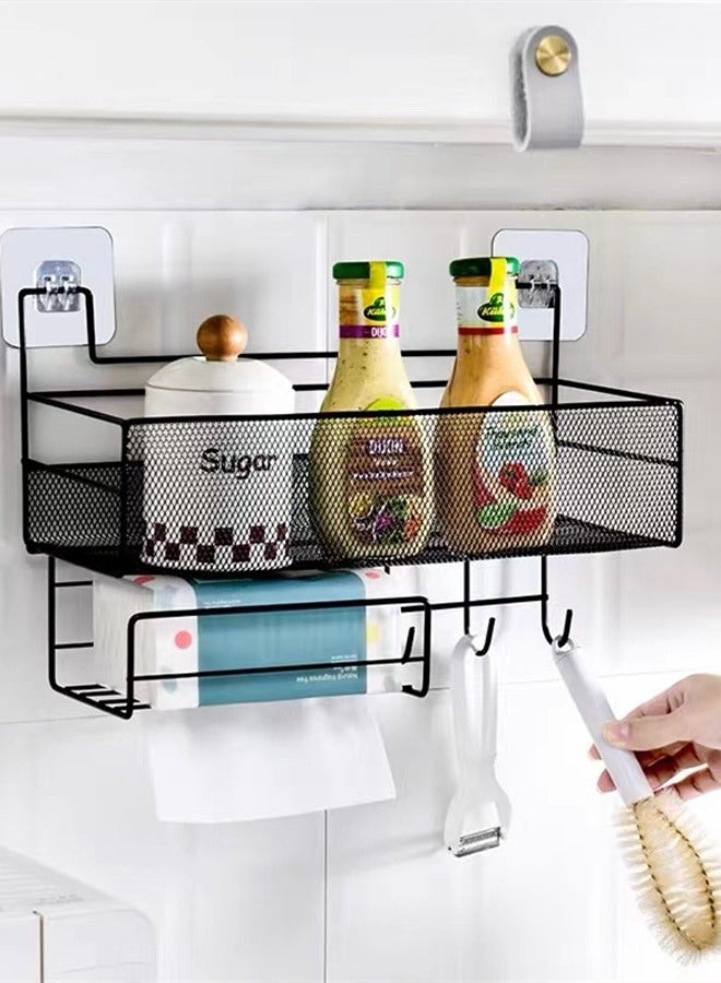 Kutis 1-Piece Bathroom Kitchen Storage rack Organizer Bathroom Shelf Black 36 x 23.5 x 15.5 Centimeter - Image 2