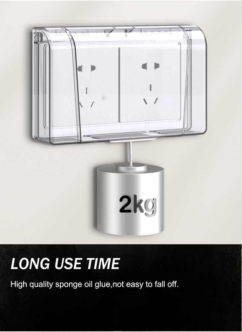 HomarKet Socket Cover Box, Childproof Electrical Outlet Protector, Waterproof Plug & Light Switch Guard, Baby Proofing Safety for Home Security, 86-Type Double-Position Socket Cover (Transparent)  - Image 3