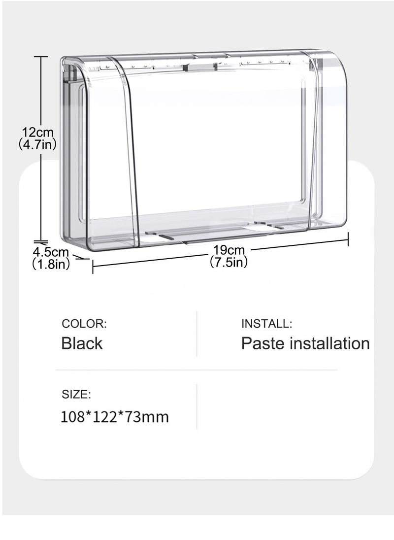 HomarKet Socket Cover Box, Childproof Electrical Outlet Protector, Waterproof Plug & Light Switch Guard, Baby Proofing Safety for Home Security, 86-Type Double-Position Socket Cover (Transparent)  - Image 5