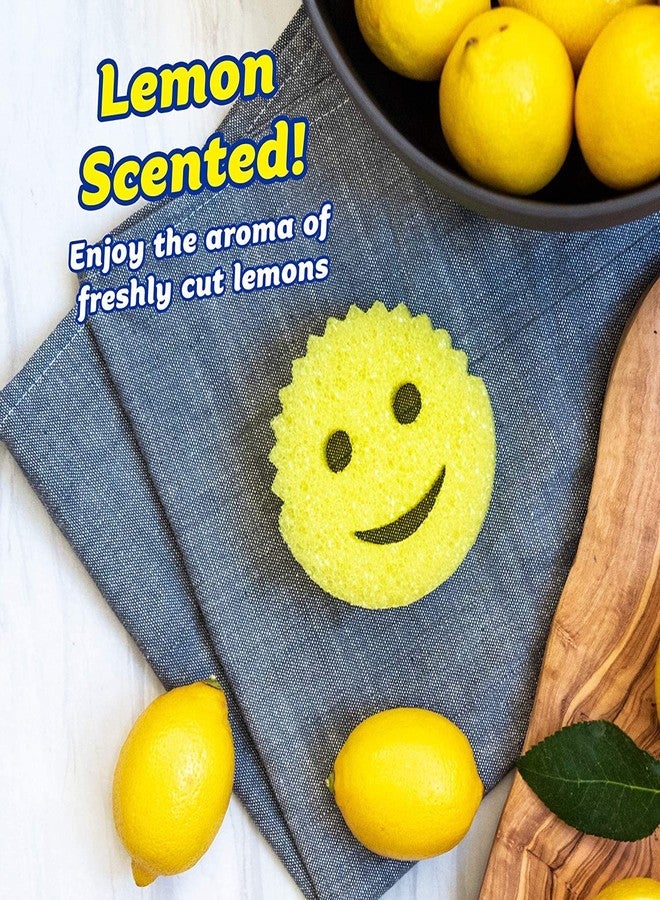 Scrub Daddy Sponge - Lemon Fresh Scent - Scratch-Free Multipurpose Dish Sponge - BPA Free & Made with Polymer Foam - Stain & Odor Resistant Kitchen Sponge (1 Count) - Image 2