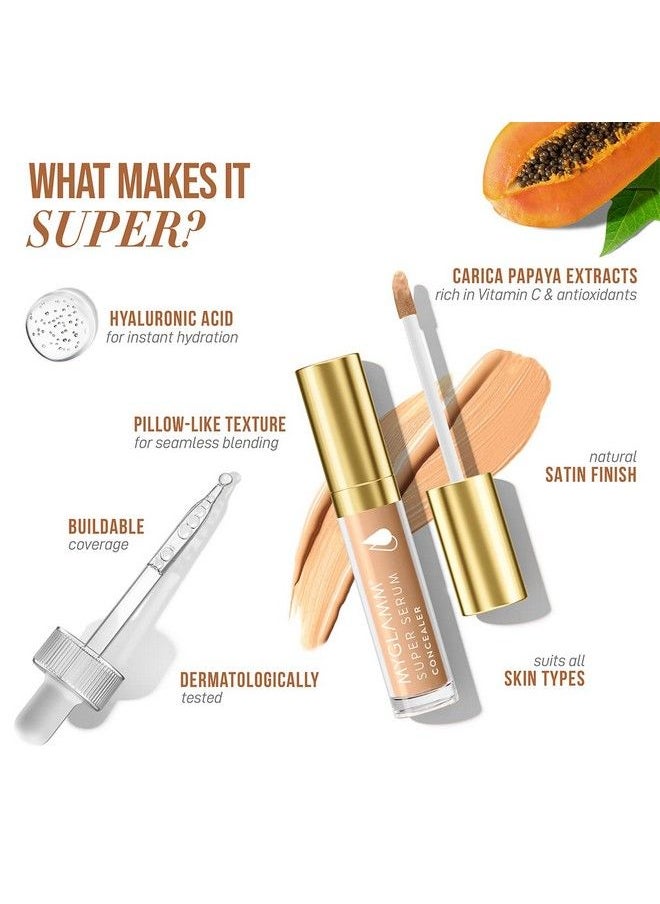 MyGlamm Super Serum Concealer 101C Ivory 6G ; Infused With Hyaluronic Acid & Vitamin C; Long Lasting & Full Coverage Concealer ; All Skin Types  - Image 4