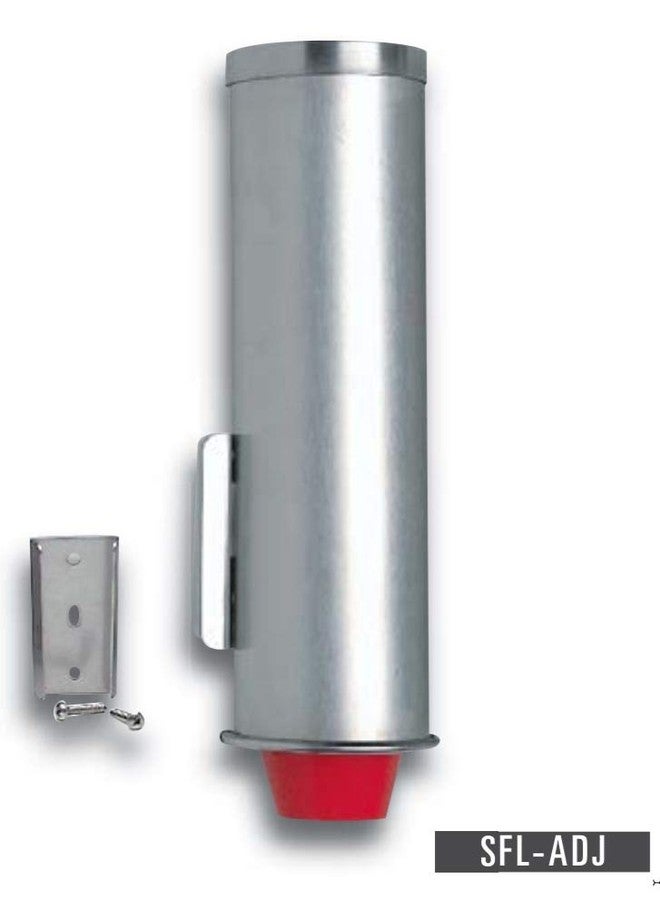 Dispense-RITE SFL-ADJ Surface-Mount Portion Cup Dispenser, Stainless Steel Gravity-Feed for 2 oz. to 6 oz. Plastic Cups and Containers, Self-Adjusting, 12" Length, Wall or Counter Mount - Image 2