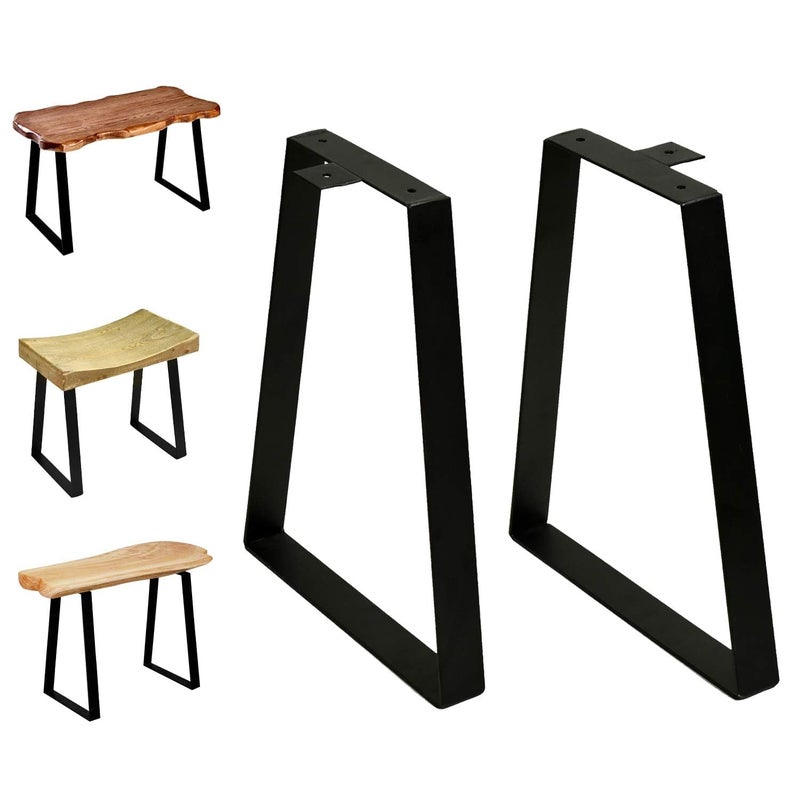 Ventuos 16 Trapezoid Metal Table Legs for Furniture Bench Legs Coffee Table Legs Set of 2 DIY - Image 1