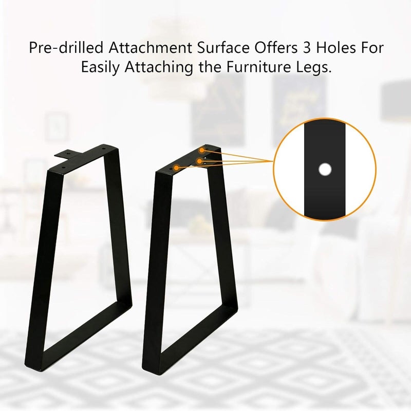 Ventuos 16 Trapezoid Metal Table Legs for Furniture Bench Legs Coffee Table Legs Set of 2 DIY - Image 3