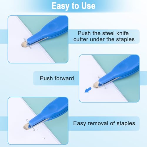 MECHEER 4 Pack Magnetic Staple Remover Tools, Professional Stapler Removers Staple Puller Remover for Classroom, Multicolored Stapler Remover Tool Staple Remover Stick for Home School Office (4 Colors) - Image 3