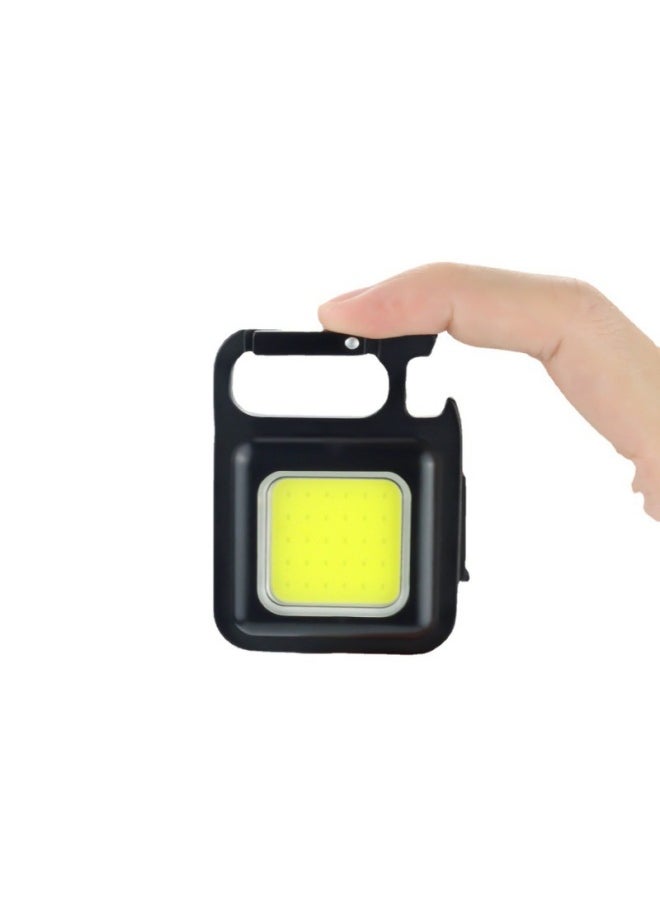 Generic Multifunctional USB Rechargeable Keychain Light Portable Mini COB Inspection Light Bottle Opener Outdoor Emergency Work Light-Color:Keychain Light (300 MA)  - Image 5