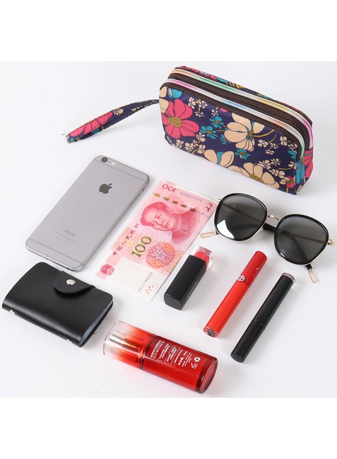 Women's Long Mobile Wallet Clutch Bag Women's Fabric Coin Purse Women's Clutch Small Handbag-Color:8501-a Flash In The Pan - Image 3