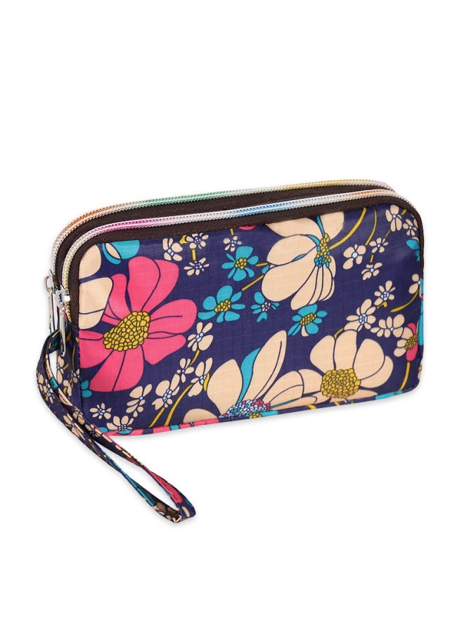 Women's Long Mobile Wallet Clutch Bag Women's Fabric Coin Purse Women's Clutch Small Handbag-Color:8501-a Flash In The Pan - Image 5