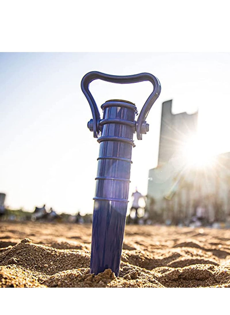 SYOSI 2PCS Adjustable Beach Umbrella Ground Anchor Spike Stretch Sand Stand Holder for Sun Beach Garden Patio Fishing Pole Blue  - Image 2