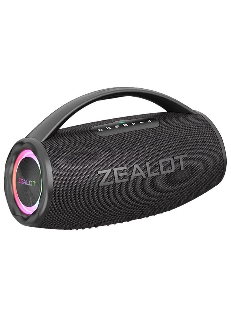 Zealot - ZEALOT S97 80W Bluetooth Speaker 16000mAh Battery 36-Hours Playtime Waterproof IPX5 Outdoor Portable Speaker Loud Stereo Booming Bass TF Card/U-Disk/AUX,For Mobile/tablet/PC/TV For Indoor/Outdoor - Image 1
