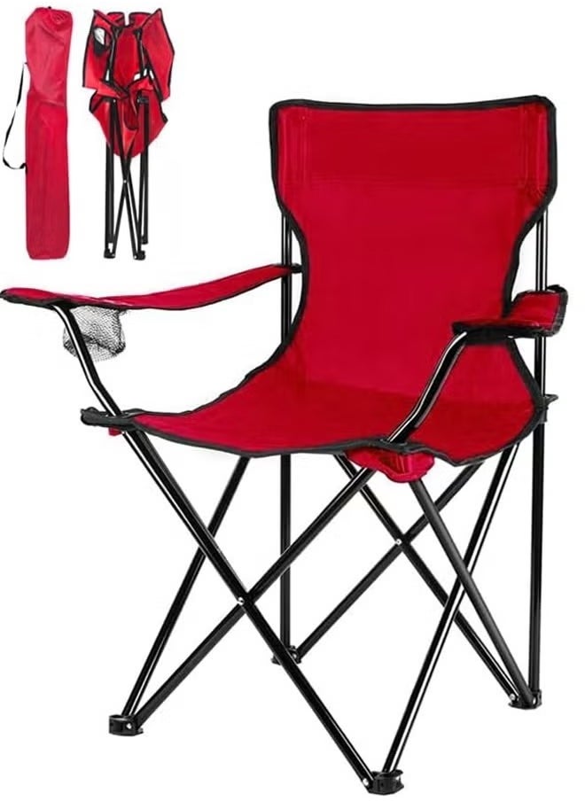 Generic - Foldable camping and travel chair with cup holder (colors may vary). - Image 1