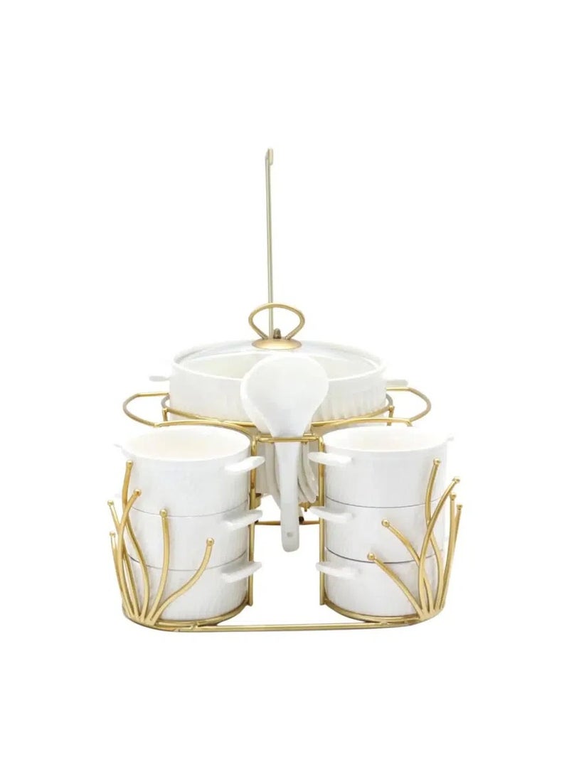 Ceramic & Metal Soup Set (16 Pc., White & Gold) - pzsku/ZB638B96AC8B6076E6EC8Z/45/1741254023/7e04e1f4-ea28-44be-a79d-01b109307df5