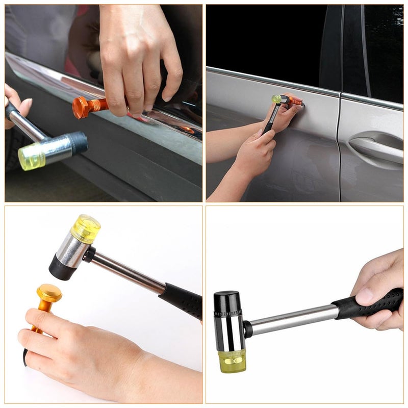 11 Pcs Auto Body Dent Repair Kit with Rubber Hammer and Shaping Pens Random Color - Image 4