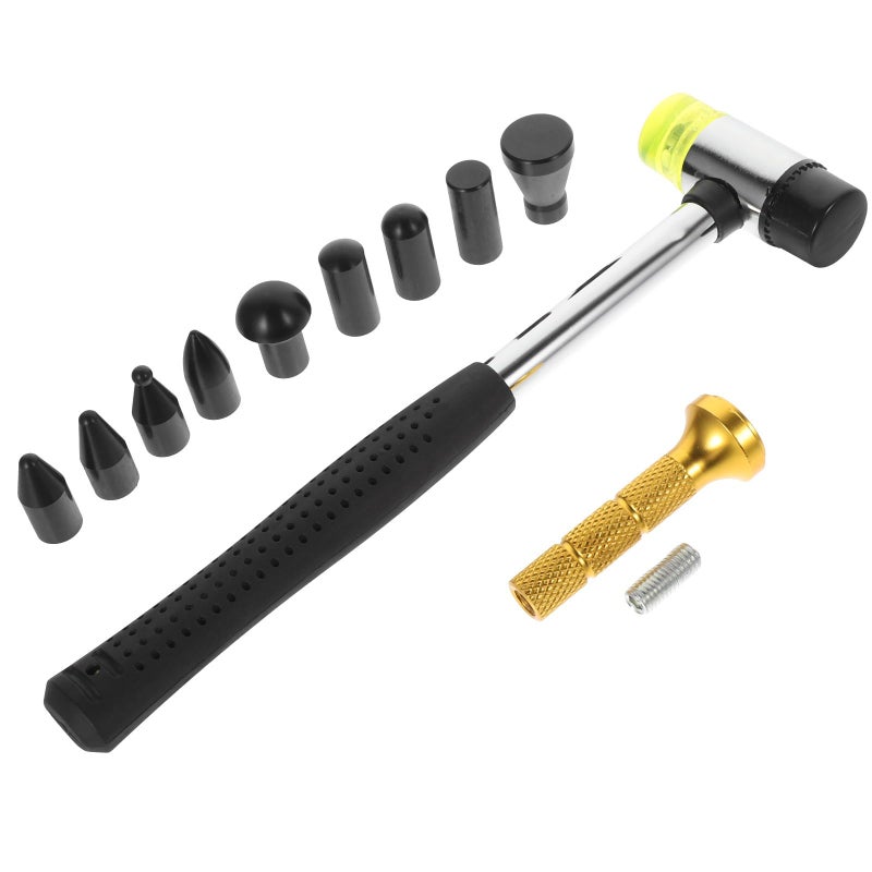 11 Pcs Auto Body Dent Repair Kit with Rubber Hammer and Shaping Pens Random Color - Image 2