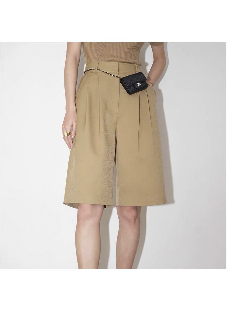 Generic Summer Lightweight High-Waist A-Line Shorts for Women White  - Image 5