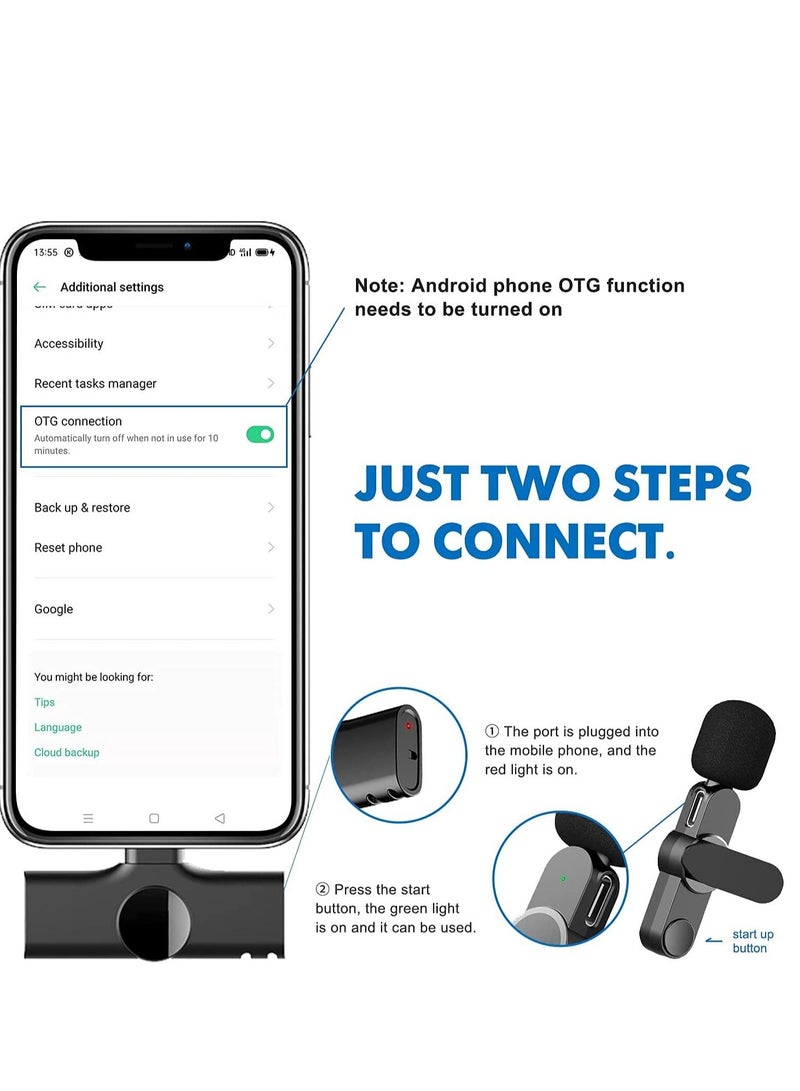 Wireless Type C Lavalier Microphone for All Type C Android Mobiles Plug and Play Mic for YouTube Facebook Live Stream - Image 4