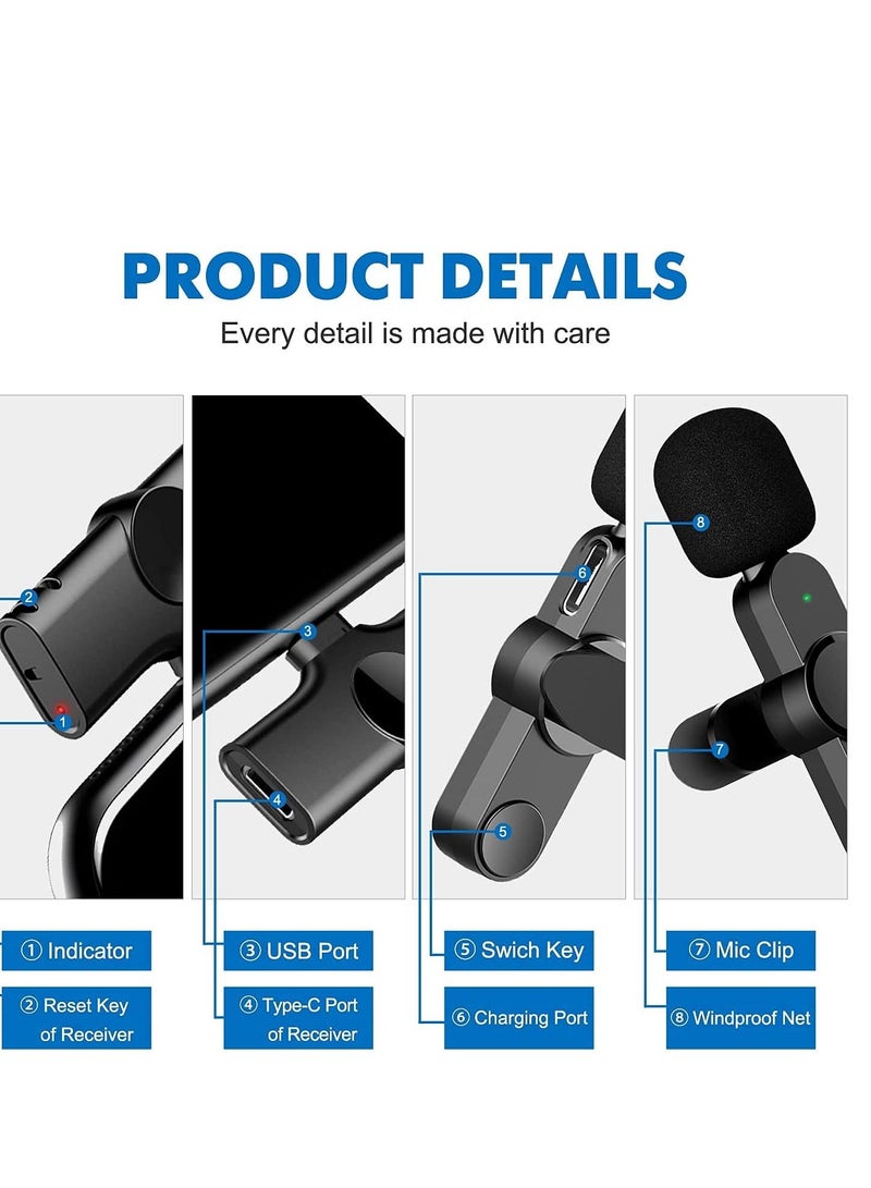 Wireless Type C Lavalier Microphone for All Type C Android Mobiles Plug and Play Mic for YouTube Facebook Live Stream - Image 2