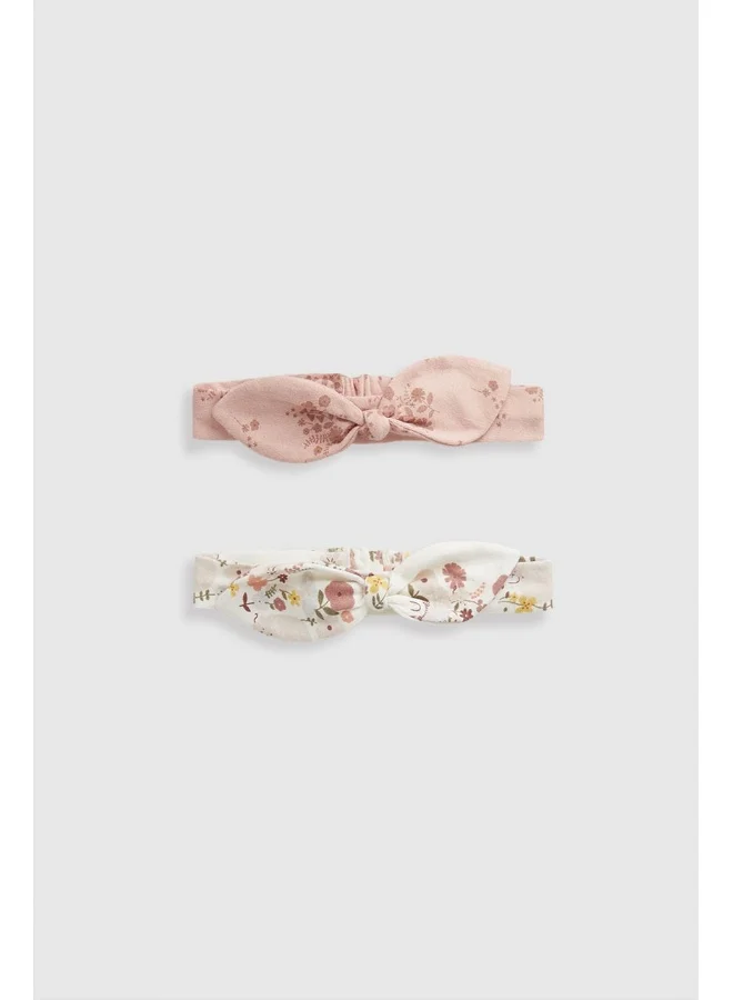 mothercare Autumn Bow Headbands - 2 Pack