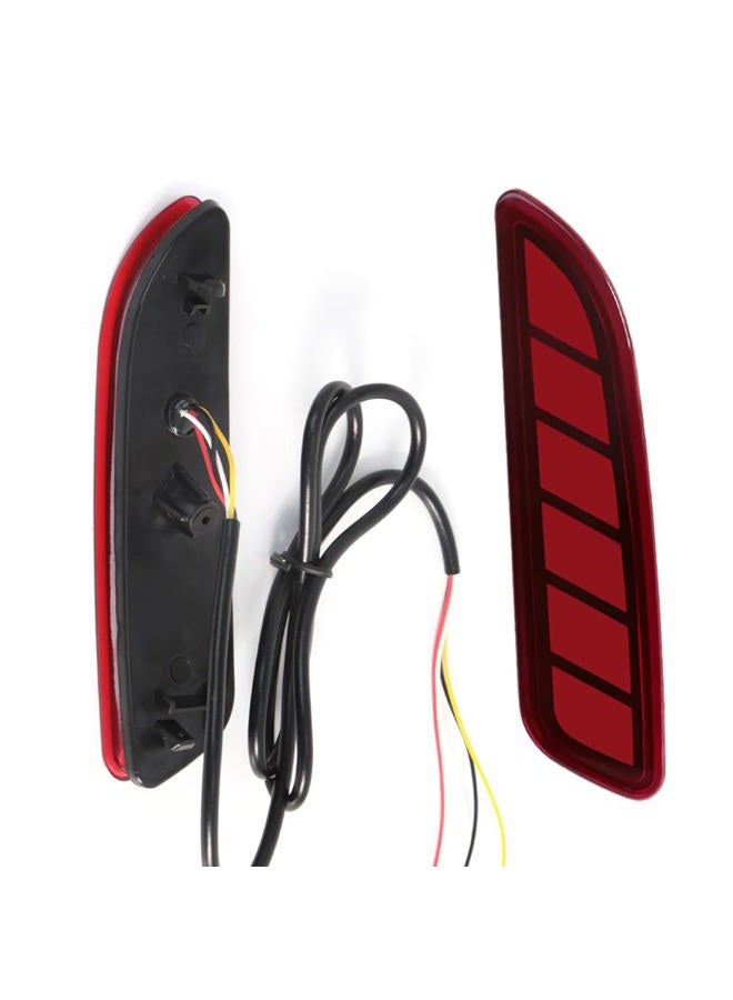 VGETTING LED Rear Reflector Lights For Toyota Corolla Cross 2020-2022 Rear Bumper Lamp with Sequential Turn Signal, Brake Light Red Lens Checked Pattern - Image 2