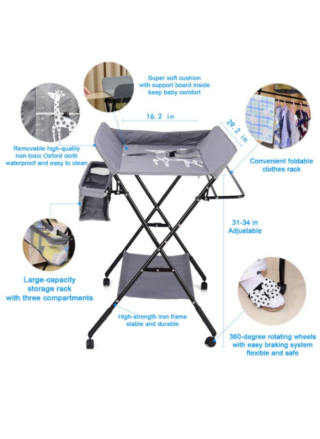 Portable Baby Changing Table with Adjustable Height and Storage Organizer code - HT-9817 - pzsku/ZB638E8786845C36434E9Z/45/_/1724850821/f30897bf-5fcf-478a-9a2d-dcea89b5eaee